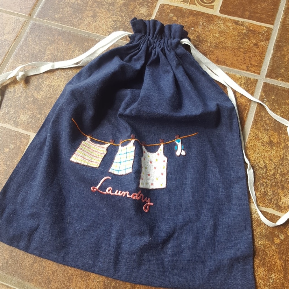 Handmade travel laundry bag